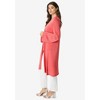 Roaman's Women's Plus Size Long Knit Shimmer Cardigan Sweater - 4 of 4