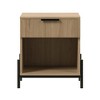 Lycvki Modern Fluted-Drawer Nightstand with Open Cubby - 4 of 4