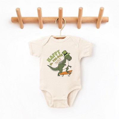 The Juniper Shop Happy St. Pat-Rex Day Baby Bodysuit