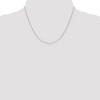 Black Bow Jewelry 0.8mm 14k White Gold Solid Round Parisian Wheat Chain Necklace - 2 of 4