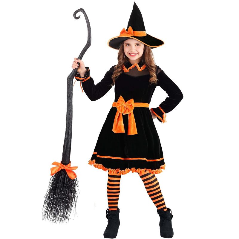 HalloweenCostumes.com Crafty Witch Girl's Costume, 5 of 9