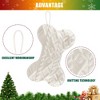 Aoibox Large 18 Inch Bone Shape Knitted Dog Christmas Stocking White Soft Plush Yarn for Fireplace Tree Holiday Pet Gift 1 Piece - 3 of 4