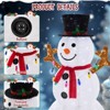 Mr Ironstone 5ft Lighted Snowman, Large Outdoor Christmas Decoration with 200 LED Lights, Multicolored Scarf and Hat - 4 of 4