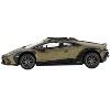 Lamborghini Huracan Sterrato Verde Gea Matt Green Metallic with Black Tio and White Stripes 1/64 Diecast Model Car by Mini GT - 3 of 4