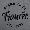Womens Funny T Shirts Promoted To Fiancee 2025 Sarcastic Family Marriage Graphic Tee For Ladies - Crazy Dog Women's T Shirt - 2 of 4