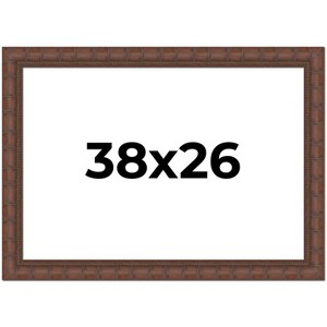 PosterPalooza | 38x26 Wide Bamboo Picture Frame, UV Acrylic, 4 Finishes - Brown, Black, Silver, and Natural - 1 of 4