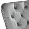 55 Downing Street Annabelle Tufted Gray Velvet Dining Chairs Set of 2 - 4 of 4