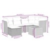 vidaXL Garden Sofa Set Beige PE rattan 7 Piece Modular Garden Sofa Set - 4 of 4