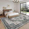coucheta Multi-size Washable Vintage Area Rug for Living Room, Foldable Soft Stain Resistant Non Slip Low Pile Carpet, for Bedroom, Dining, Office - 2 of 4