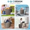 VINGLI 9.5 Gallon Outdoor Deck Box, Waterproof Outdoor Storage Box with Removable Lid, Small Storage Bin Container for Patio and Poolside - 2 of 4