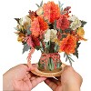 Paper Love 3D Boho Pop Up Flower Bouquet Card, with Detachable Forever Flowers Keepsake, for Fall, Thanksgiving, All Occasions | Oversized 10" x 7" - 3 of 4