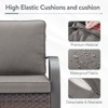 Buenhomino 3-Piece Patio Conversation Set, Outdoor Furniture Wicker Patio Set Includes 3-Seat Sofa and 2 Ottomans - 4 of 4