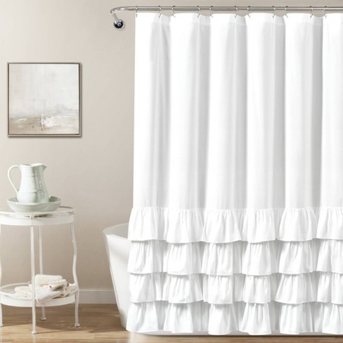 72 X72 Allison Ruffle Shower Curtain, Lush Decor Ruffle Shower Curtain