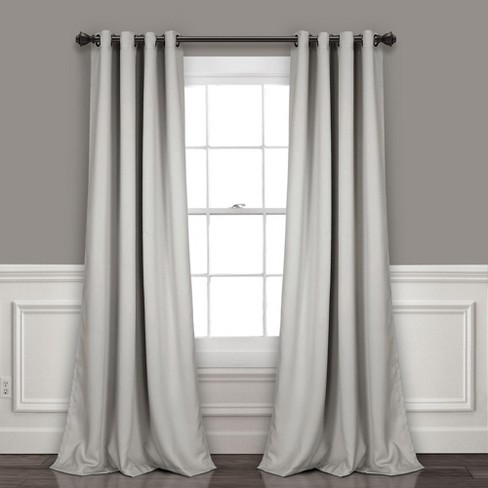 Home Boutique Insulated Grommet Blackout Curtain Panels Light Gray Pair Set 52x108 Target