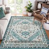 Washable Vintage Printed Rug Non Slip Low Pile Rug Soft Throw Floor Cover Foldable Indoor Carpet for Living Room Bedroom Playroom - 2 of 4