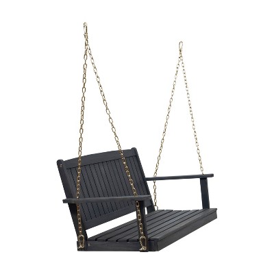 NicBex 2-Seat Outdoor Hanging Porch Swing with Armrests for Patio Bedroom Garden