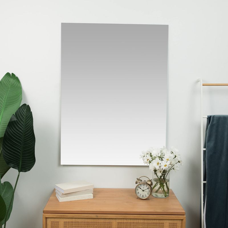 Hamilton Hills 40" x 30" Frameless Rectangular Vanity Mirror, 3 of 5