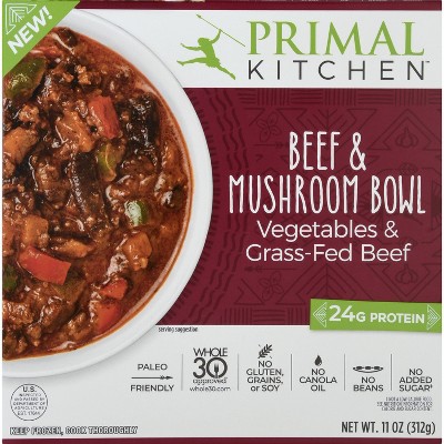 Primal Kitchen Gluten Free Frozen Beef & Mushroom Bowl - 11oz