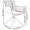 vidaXL Swivel Dining Chairs, 2 Pcs, Light Gray Velvet - 3 of 4