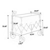 INFURNIC Wheelbarrows And Lawn Carts Heavy Duty Folding Utility Yard Cart, Beach Wagon Lawn Cart With Big Wheels, Green, 20.87"*42.91"*32.68" - 3 of 4