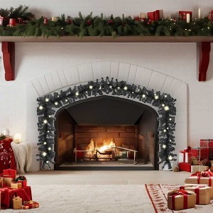vidaXL Garland Black PVC Extra Long Artificial Christmas Garland Other - 1 of 4