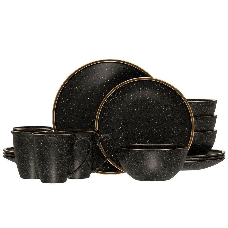 American Atelier Varda Round Dinnerware Set – 16-Piece Stoneware Dinner Party Collection 4 Dinner Plates, 4 Salad Plates, 4 Bowls & 4 Mugs, 2 of 9