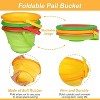 Collapsible Beach Toys Set for Kids, 2.5L Silicone Bucket with Sand Molds, Shovel & Rake - 2 of 4