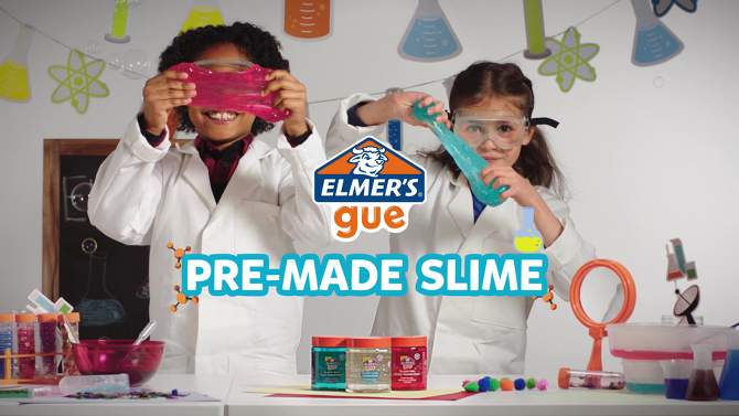 Elmer&#39;s Gue 3lb Glassy Clear Deluxe Premade Slime Kit with Mix-Ins, 2 of 10, play video