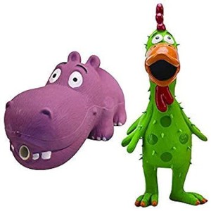 Multipet Latex Chicken Globken Dog Toy Assorted Size:Chiken and Hippo - 1 of 1