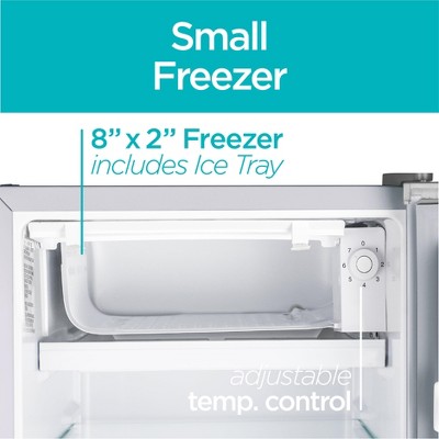 Compact Brushed Silver Stainless Steel RV Refrigerator with Freezer