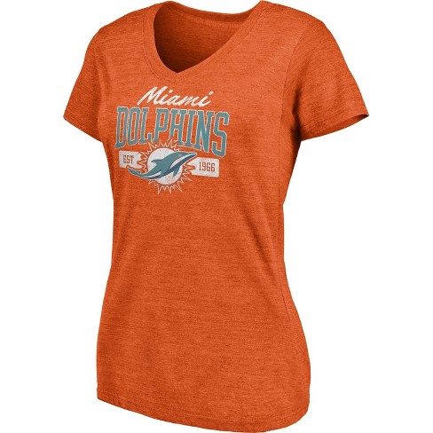 Nfl Miami Dolphins Women S V Neck Tri Blend T Shirt Target