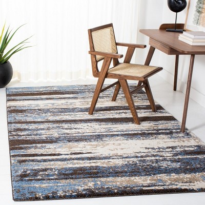 Abstract Multicolor Shag Synthetic Area Rug 6' x 9'