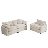 2-Piece Corduroy 1+2 Sofa Set with Flexible Combination - 4 of 4