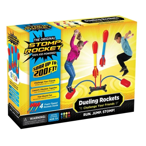 Stomp Rocket Dueling Rocket Launcher: product photograph from Target.