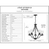 Urban Ambiance Luxury Contemporary Chandelier 26''H x 26''W,  Midnight Black Finish,  Mesa Collection, UHP4369 - 3 of 4