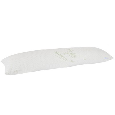 Hastings Home Memory Foam Body Pillow with Antibacterial and Mildew Proof Bamboo Fiber Cover