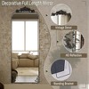 Vintage Arch Full-Length Mirror with Flower Decor, 21"×64" Alloy Frame , HD Reflection-Retro Artistic Design for Living Room & Bedroom - 3 of 4