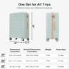 Lyngins 20/24/28 Inch 3 PCs Carry on Luggage Sets with Adjustable Handles,Suitcases Sets with TSA Lock and Spinner Wheels for Family Trips - 3 of 4