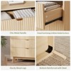 Boho Fluted Dresser with Deep Drawers, 4-Drawer Wooden Organizer & TV Stand for Hallway, Bedroom, Living Room - 3 of 4