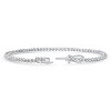Pompeii3 14k White Gold 1Ct TW Natural Diamond Tennis Line Bracelet 7" - 4 of 4