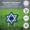 Big Dot of Happiness Hanukkah Menorah - Yard Sign and Outdoor Lawn Decorations - Holiday Party Yard Signs - Set of 8 - 3 of 4