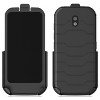 Nakedcellphone Belt Clip Holster Case with Stand for CAT S42 Phone (and S42 H+) - Black - 3 of 4