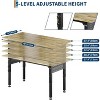 Adjustable Heavy Duty Work Benches for Garage, 2201 LBS Load Capacity Work Bench with Wheels, Pegboard & Power Outlets, Workbench, Welding Table - 3 of 4