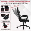 BestMassage Gaming Chair Office Chair with Lumbar Support Adjustable Height PU Leather Executive Chair for Women Men Adults - 3 of 4