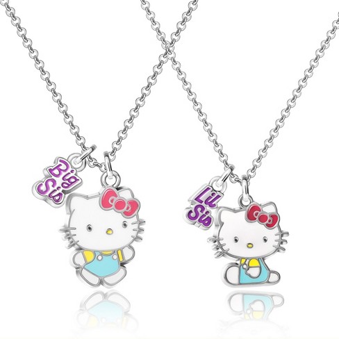 Sanrio Hello Kitty Girls Pave Fashion Jewelry Necklace - 16+3 Necklace,  Neon Blue - Officially Licensed Authentic