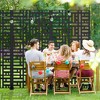 SpassWay 72"H 47"W Outdoor Metal Garden Trellis Privacy Screen Lattice Panel Indoor Room Divider - 2 of 4