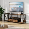 INFURNIC TV Stands and Consoles Modern Storage TV Stand with 2 Drawers and Spacious Organization for Living Room, Brown, 63"*15.7"*21.6" - 4 of 4