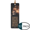 He Shall Strengthen Heart Golden Lion Cardstock Tassel Bookmarks, Pack of 12 - 2 of 2