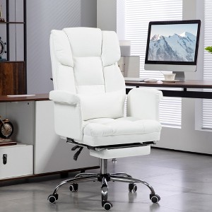 NicBex Office Chair Modern PU Leather Rotatable Executive Chair Ergonomic Chair with Casters, Footrest and Lumbar Support for Office, Study - 1 of 4