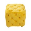 NicBex Modern Velvet Upholstered Ottoman, Exquisite Small End Table, Soft Foot Stool, Comfortable Seat for Living Room, Entrance - 4 of 4